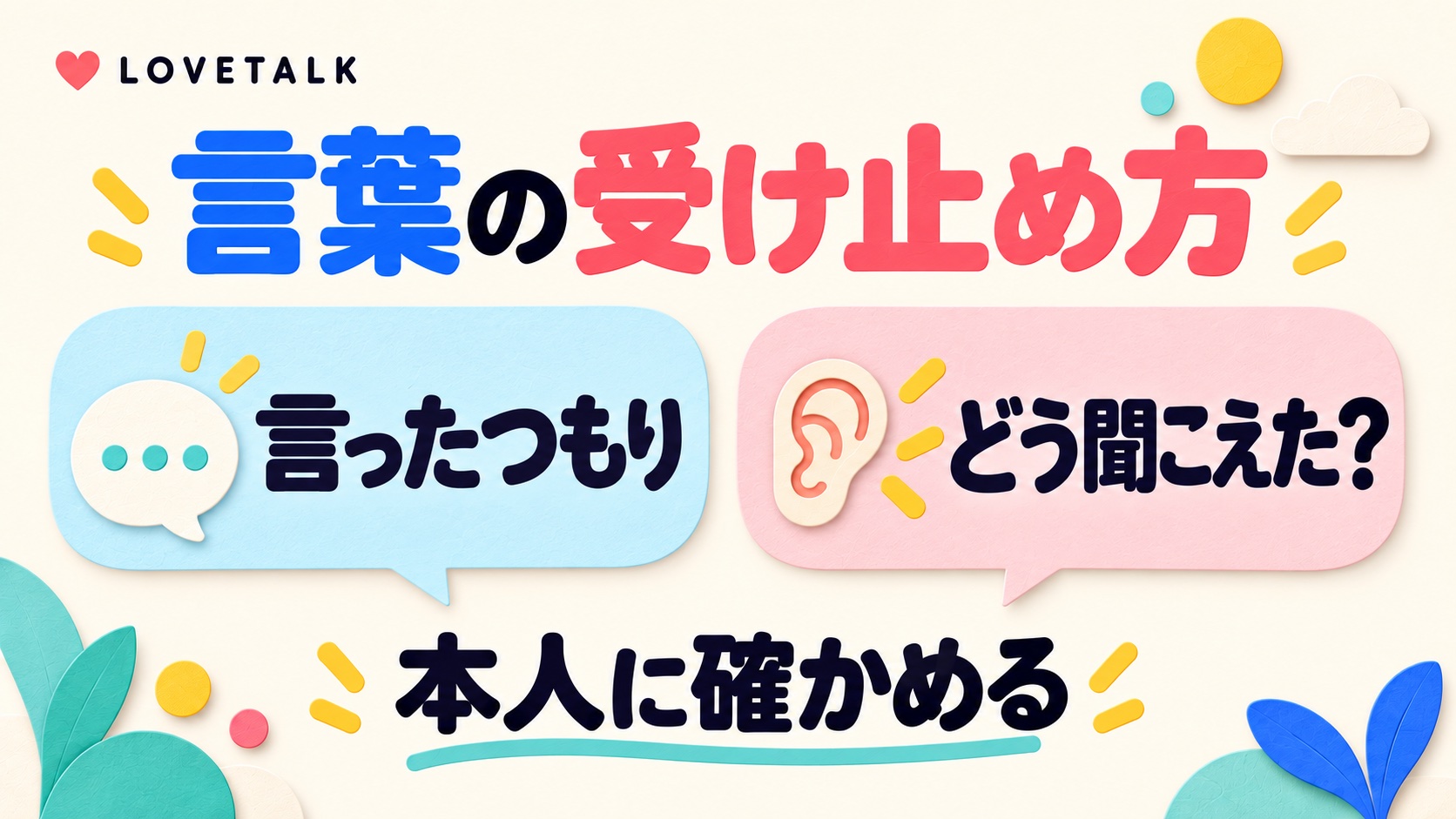 言ったつもりと相手にどう聞こえたかを確かめる図