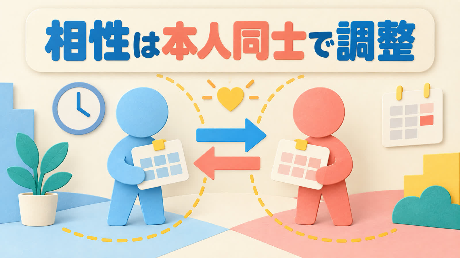 相性がよいとされる相手と理由を整理する図