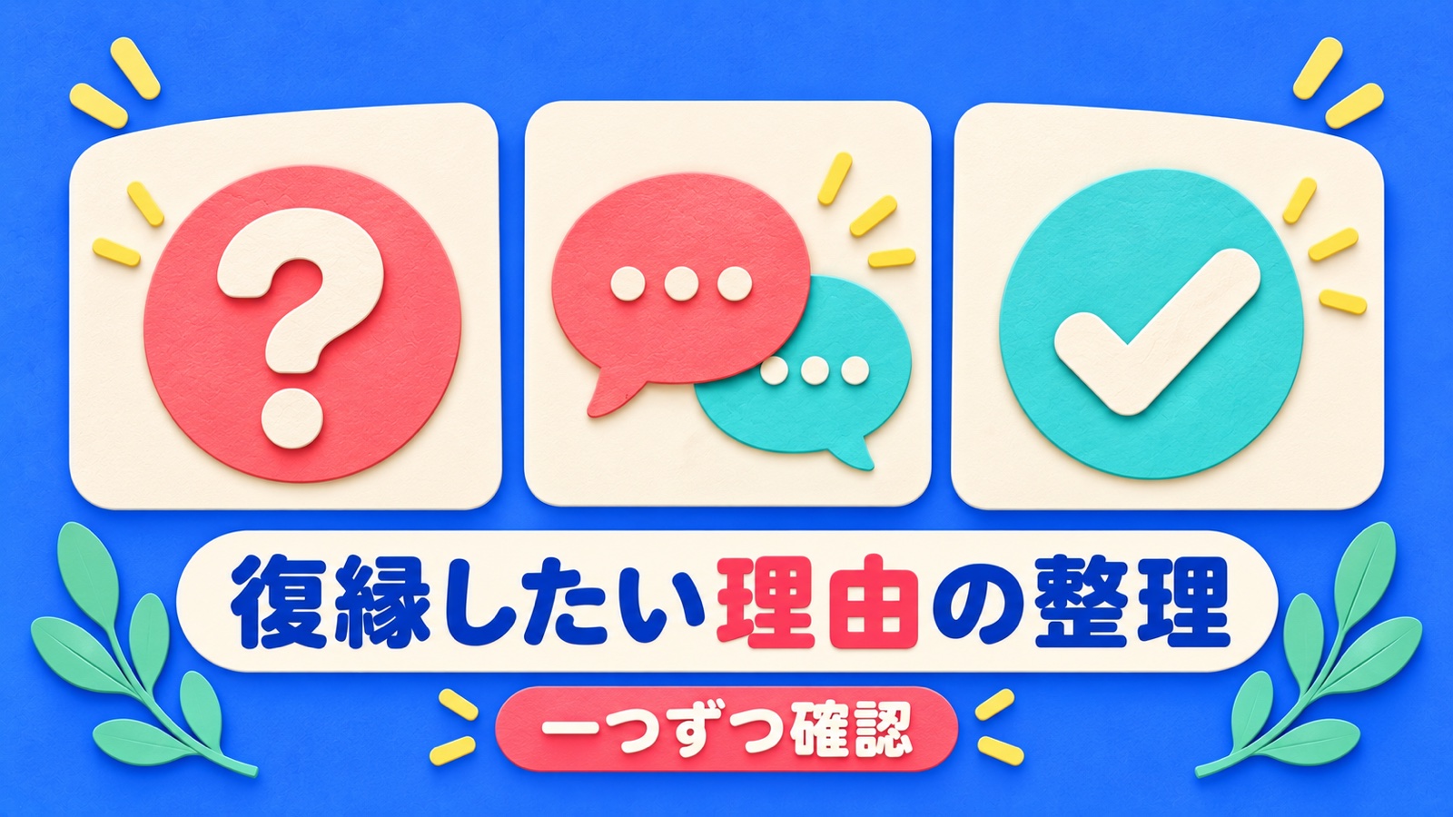 復縁したい理由の整理を整理する図