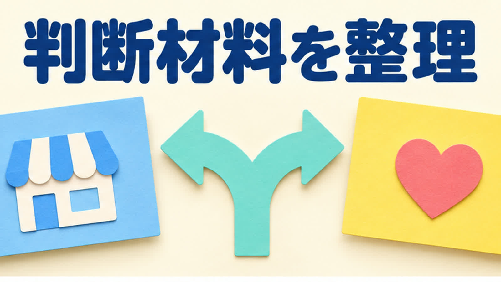 一つの行動で決めない理由を整理する図
