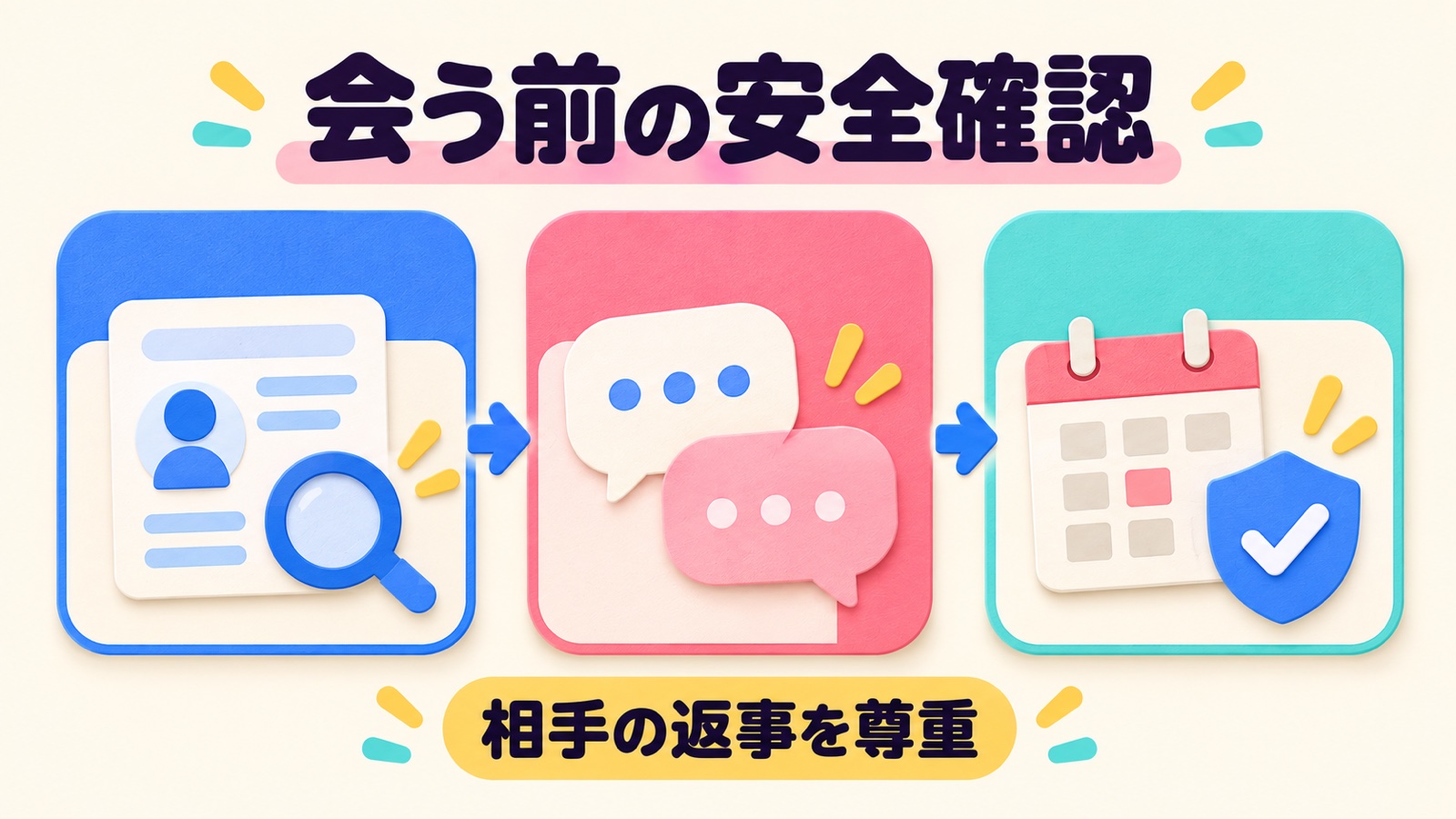 会う前の安全確認を整理する図