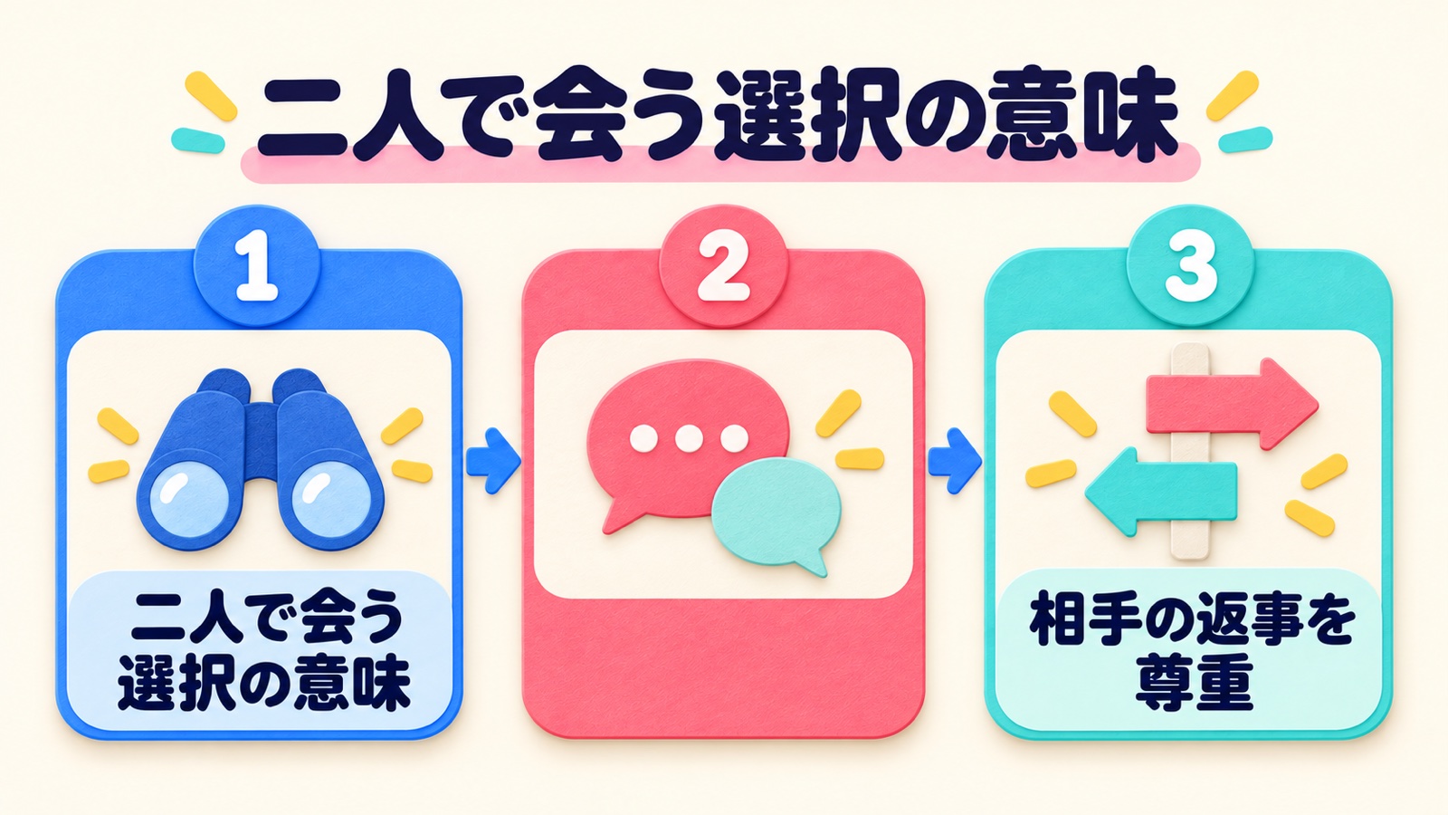 二人で会う選択の意味を整理する図