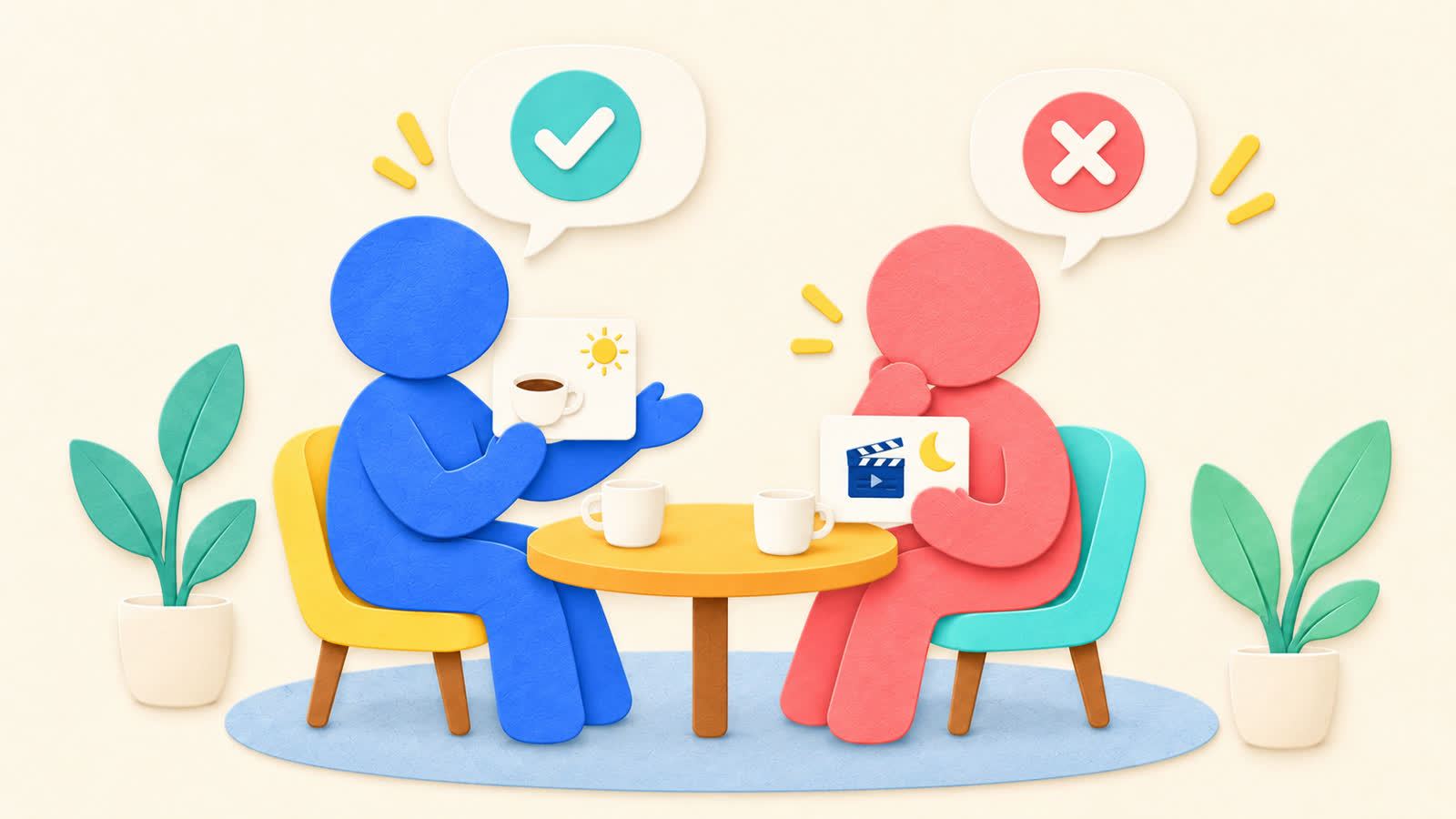相手から続く個人的な会話を整理する図