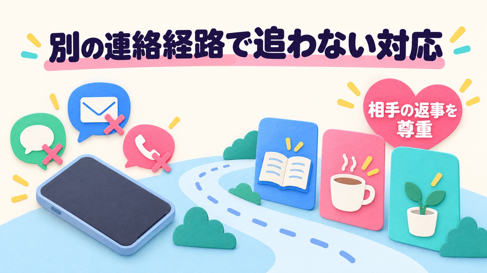 別の連絡経路で追わない対応を整理する図