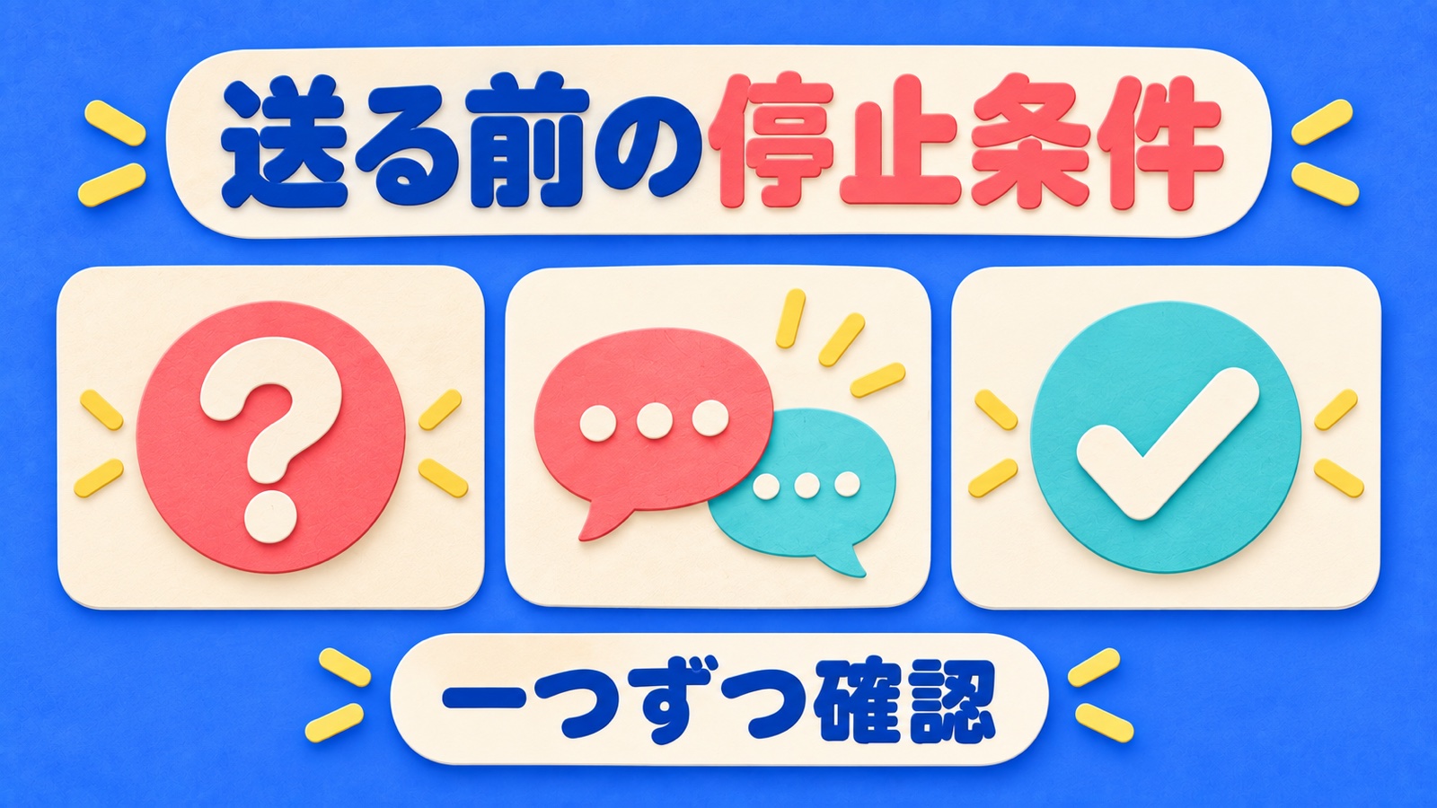 送る前の停止条件を整理する図