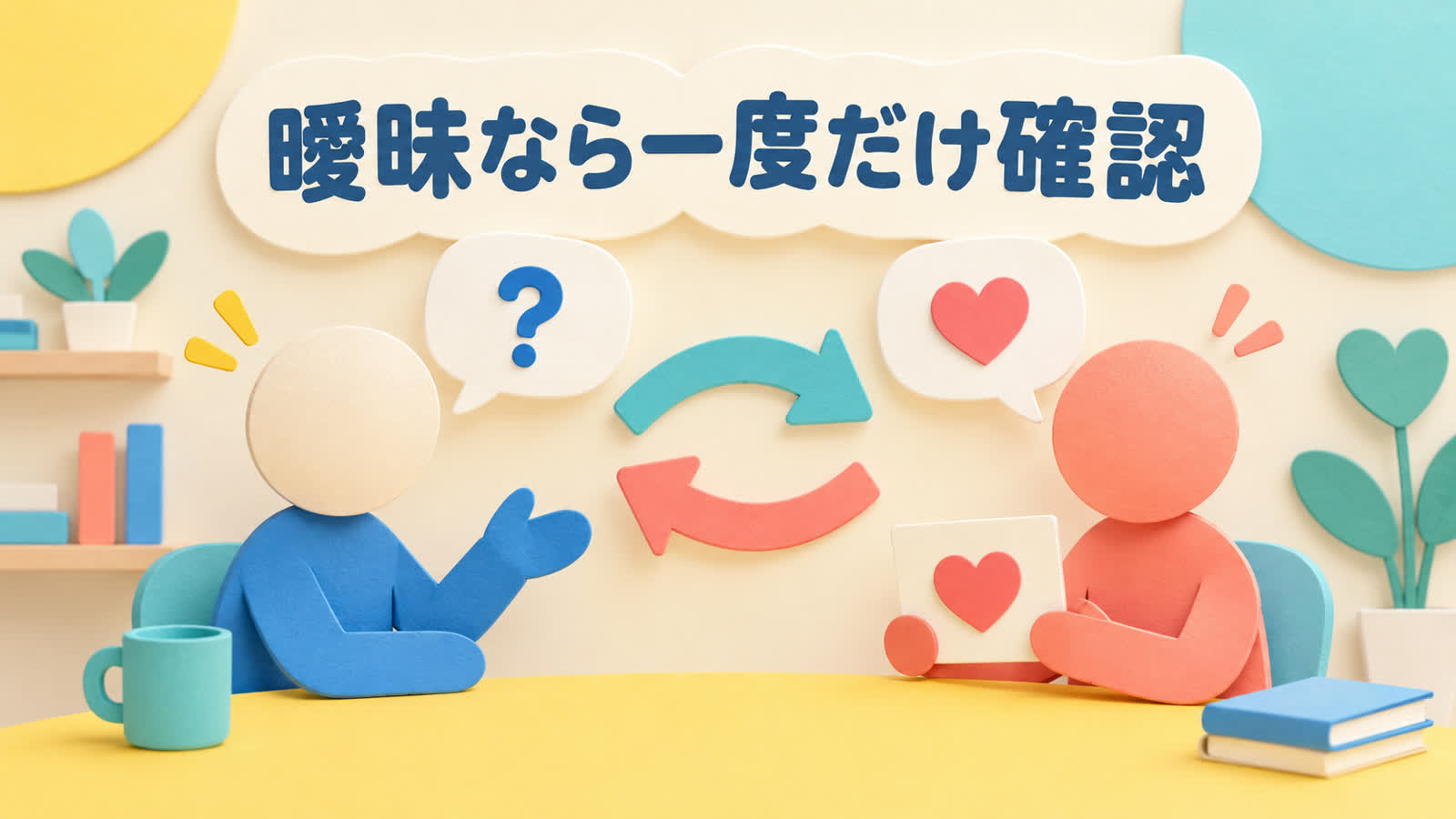 質問と自分の話のバランスを相互性から見るを整理する図