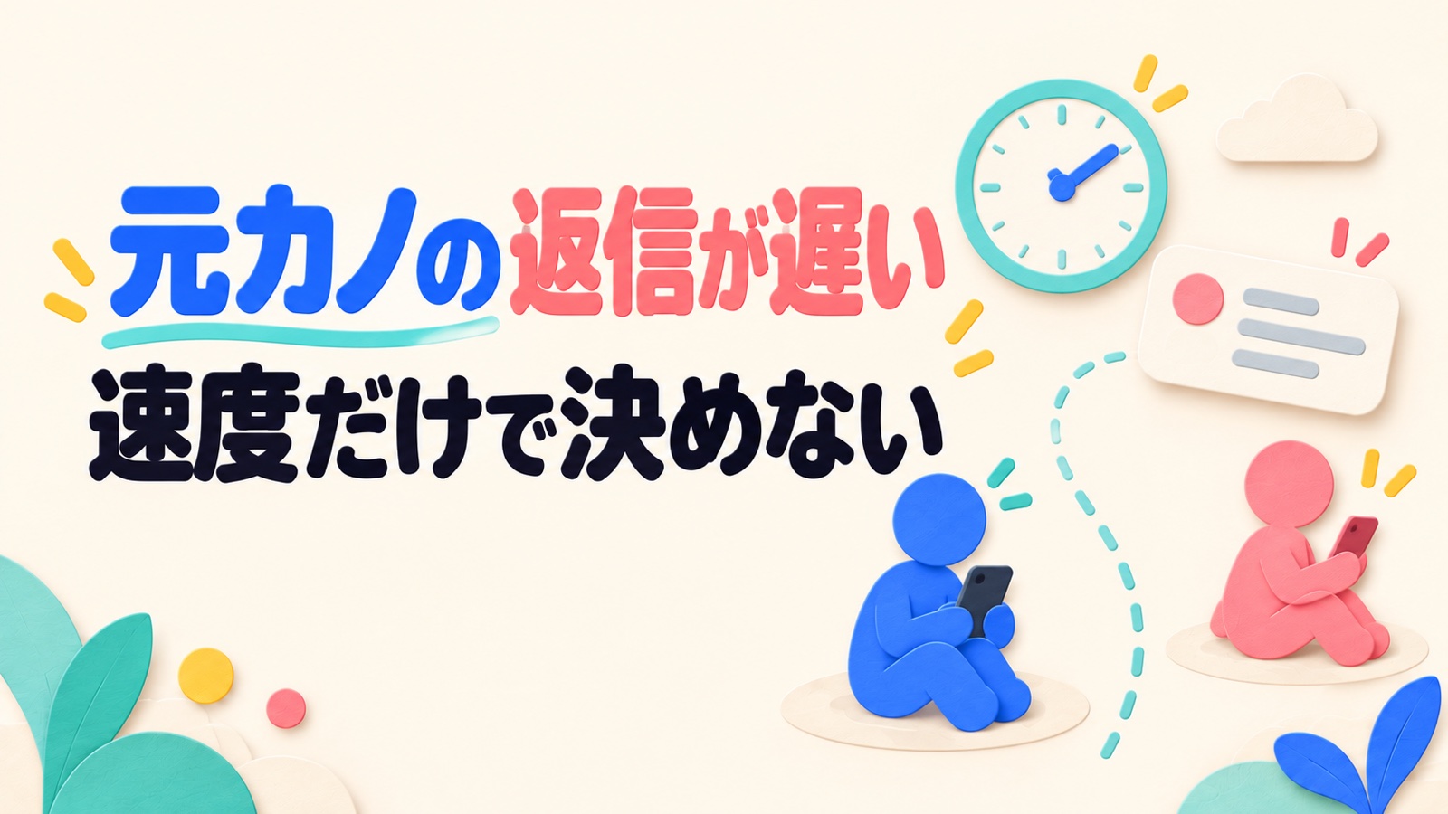 元カノの返信が遅くても来るときに速度より内容を見る方法のイメージ