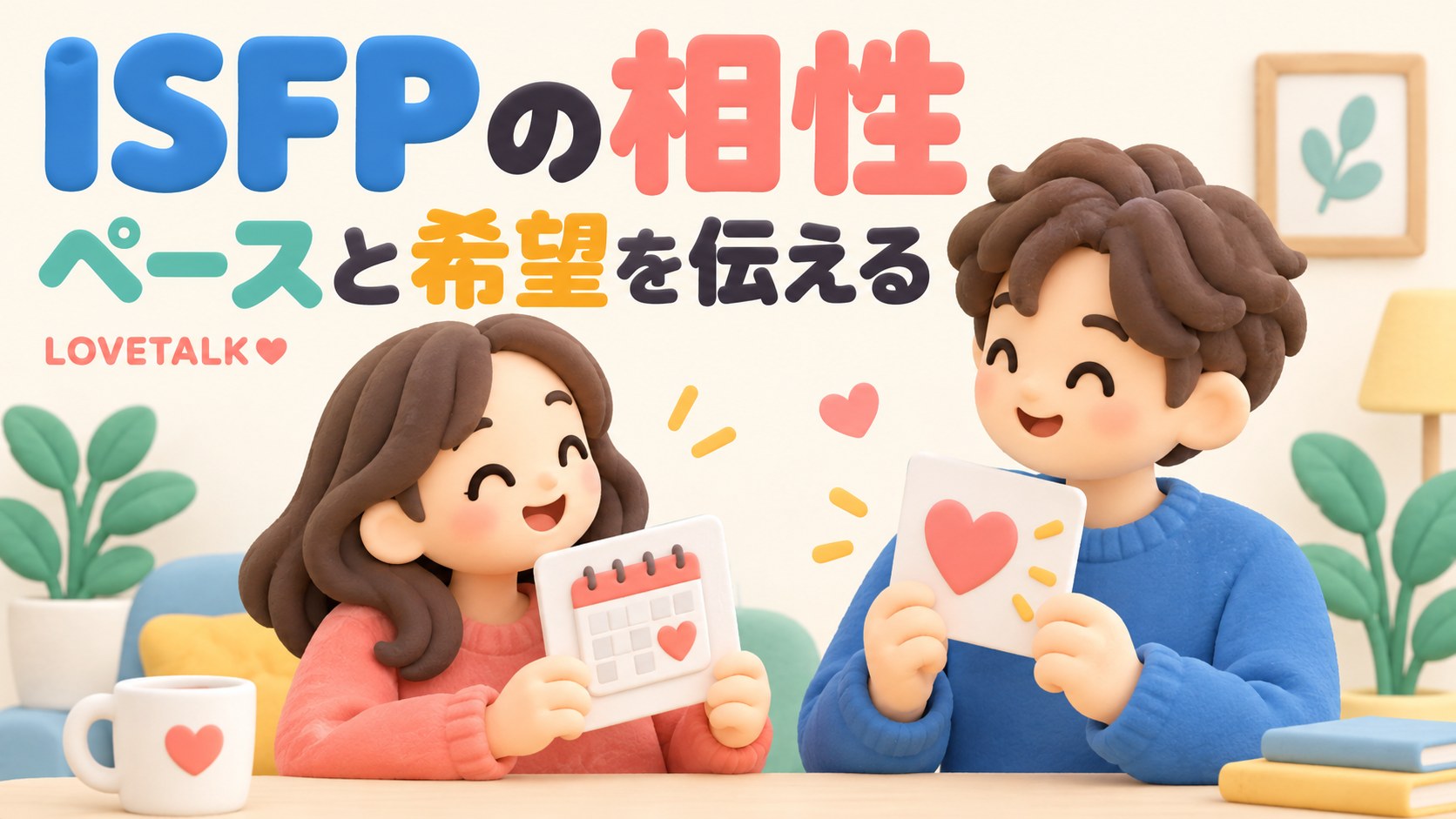 ISFPの相性と自分のペース・希望を伝え合うイメージ