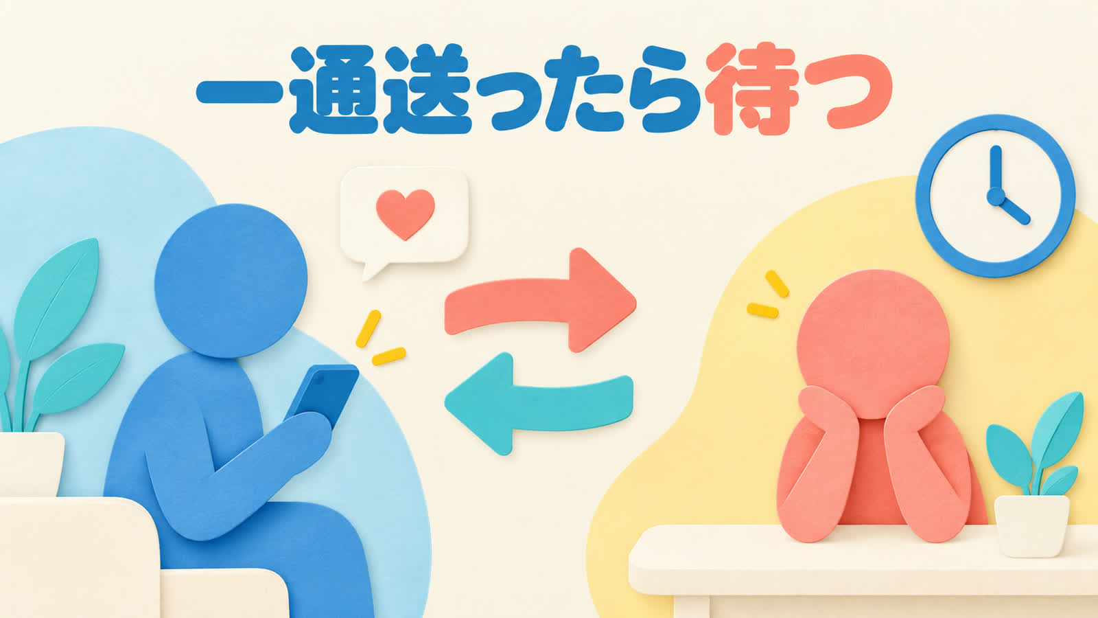相手からの返信と具体的な意思を相互性から見るを整理する図