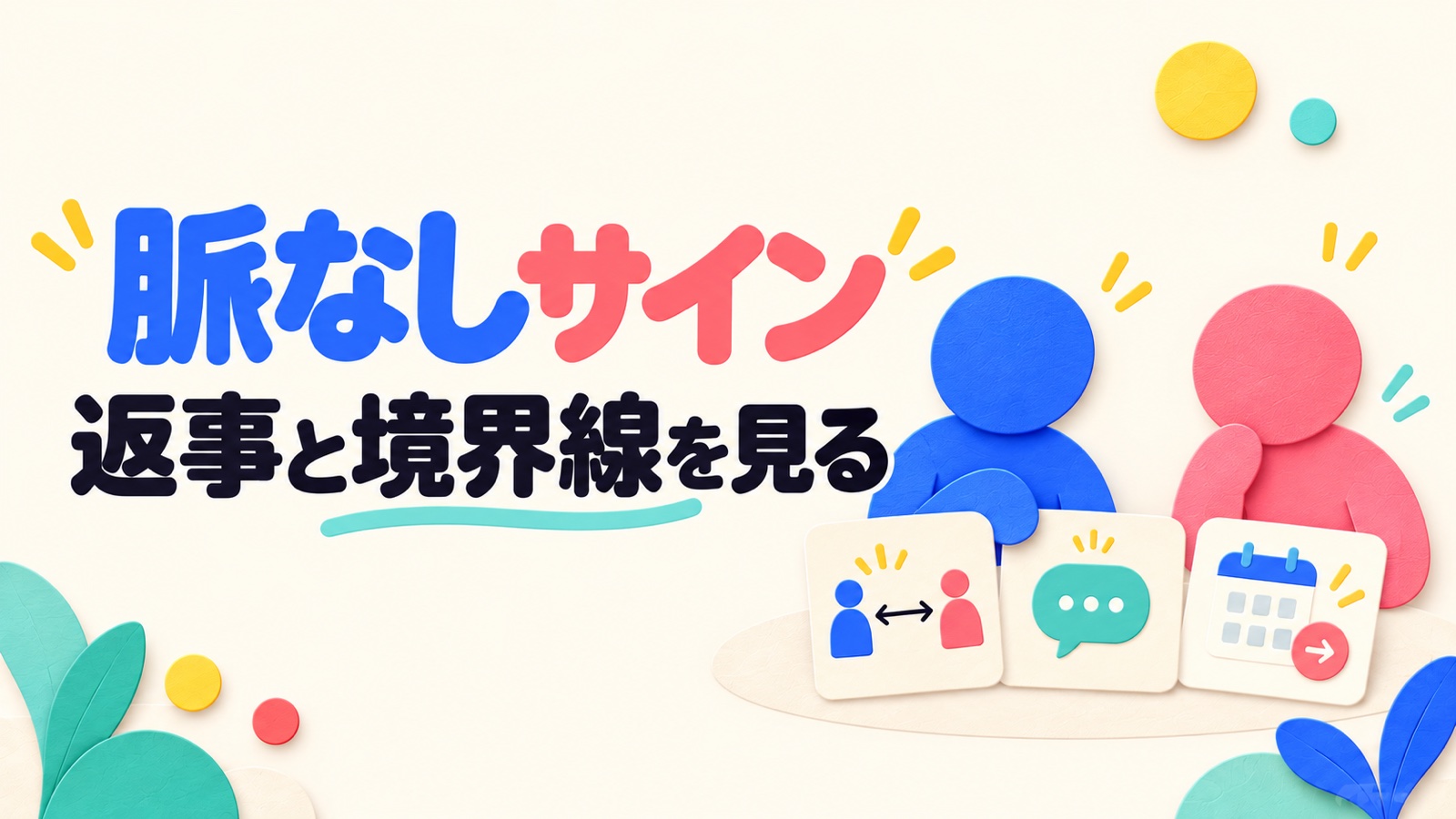 脈なしサインを思い込みではなく相手の意思から見分ける方法のイメージ