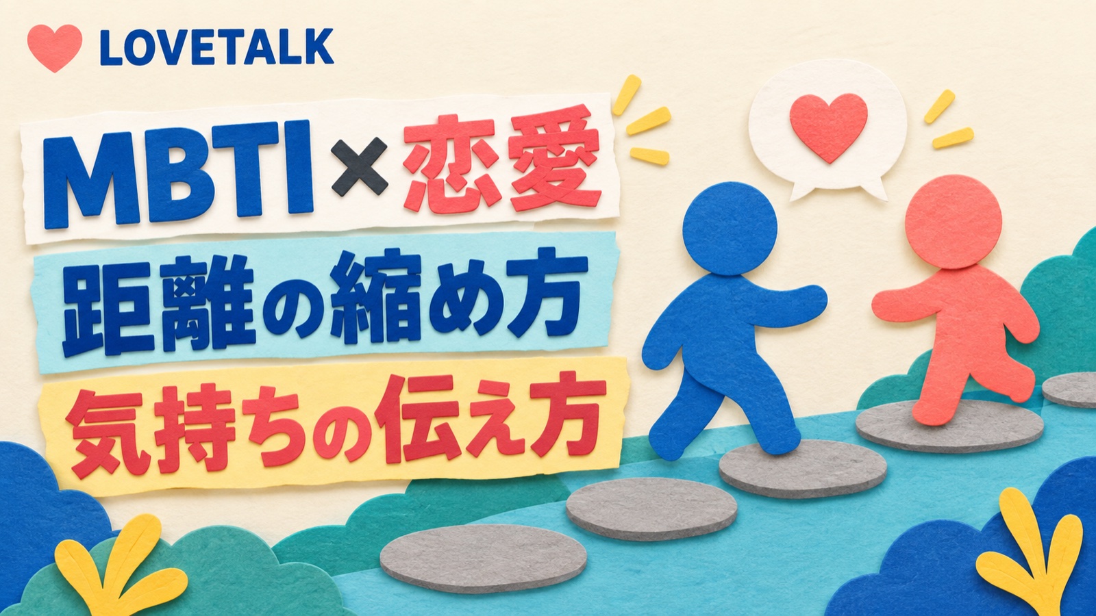 MBTIの恋愛傾向と距離の縮め方を示すイメージ