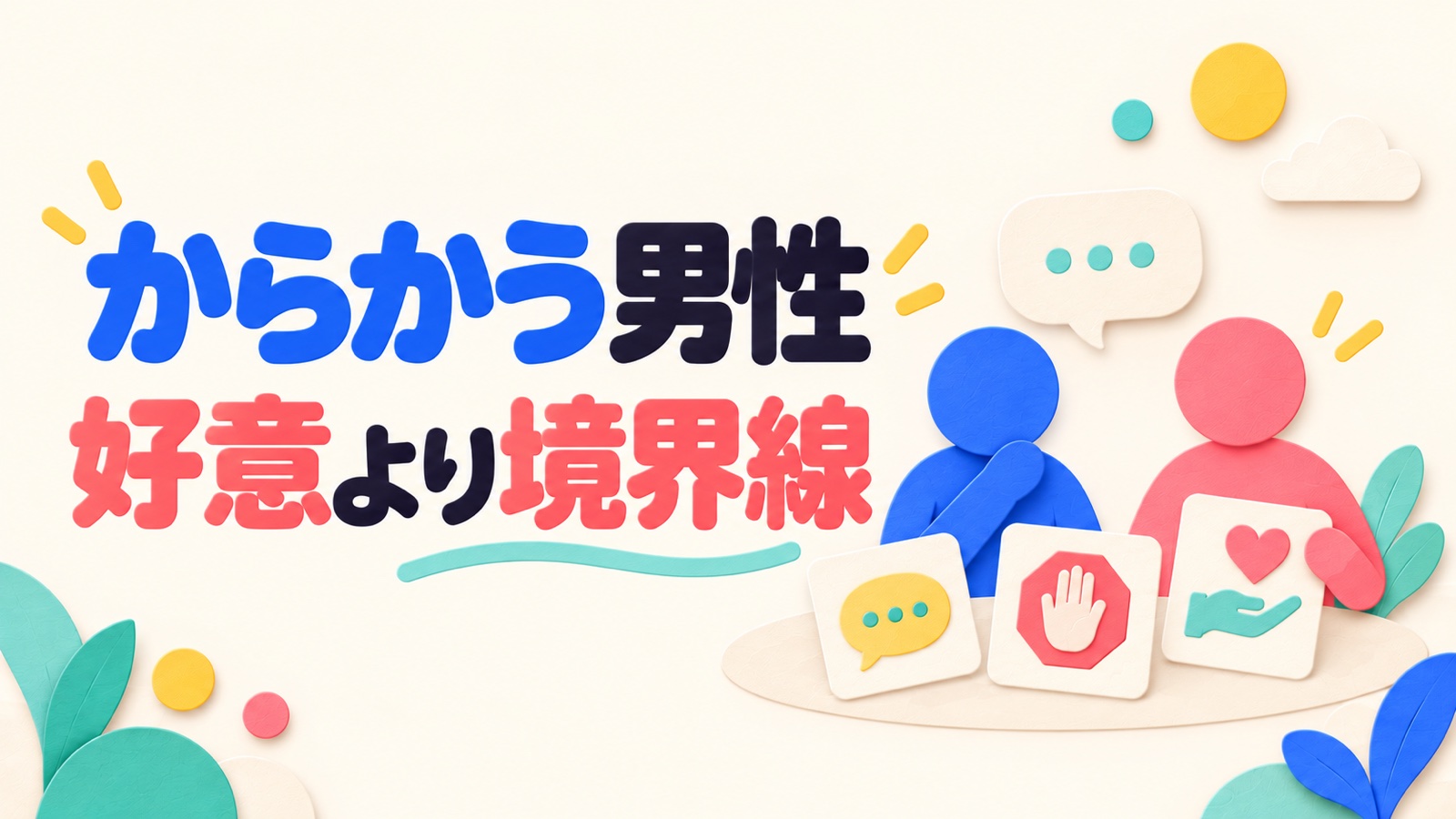 いじってくる男性が脈ありか脈なしかを境界線から見分ける方法のイメージ