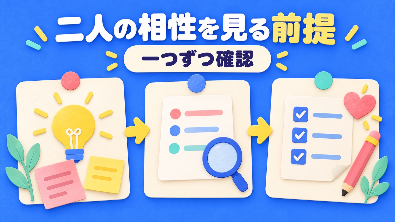 二人の相性を見る前提を整理する図