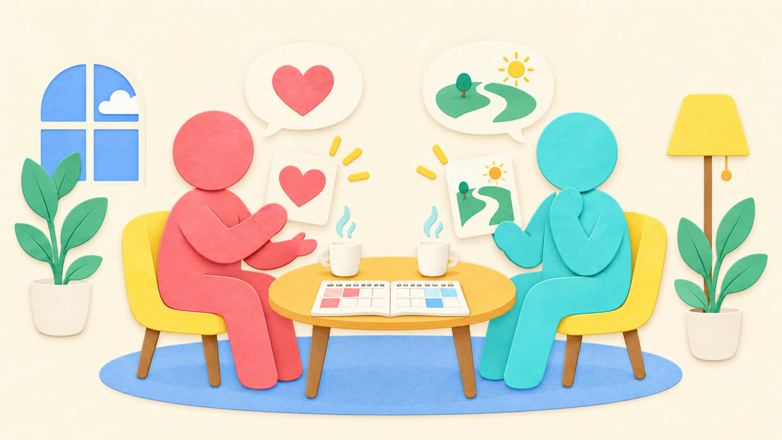 分かりやすい愛情表現の違いを整理する図