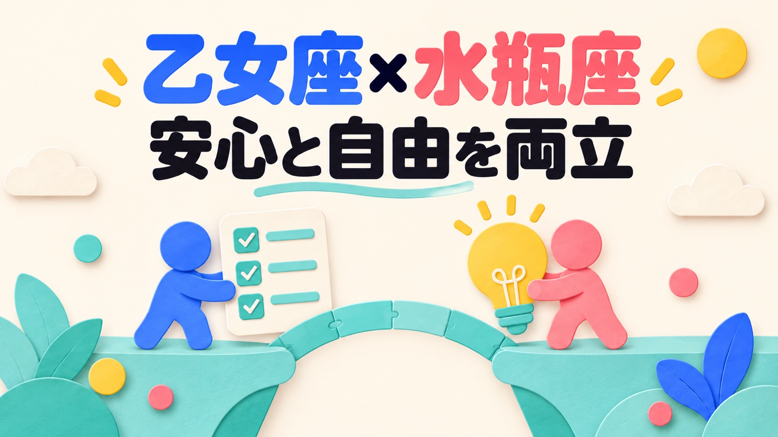 乙女座と水瓶座の相性を生活の段取りと自立した時間から考えるのイメージ