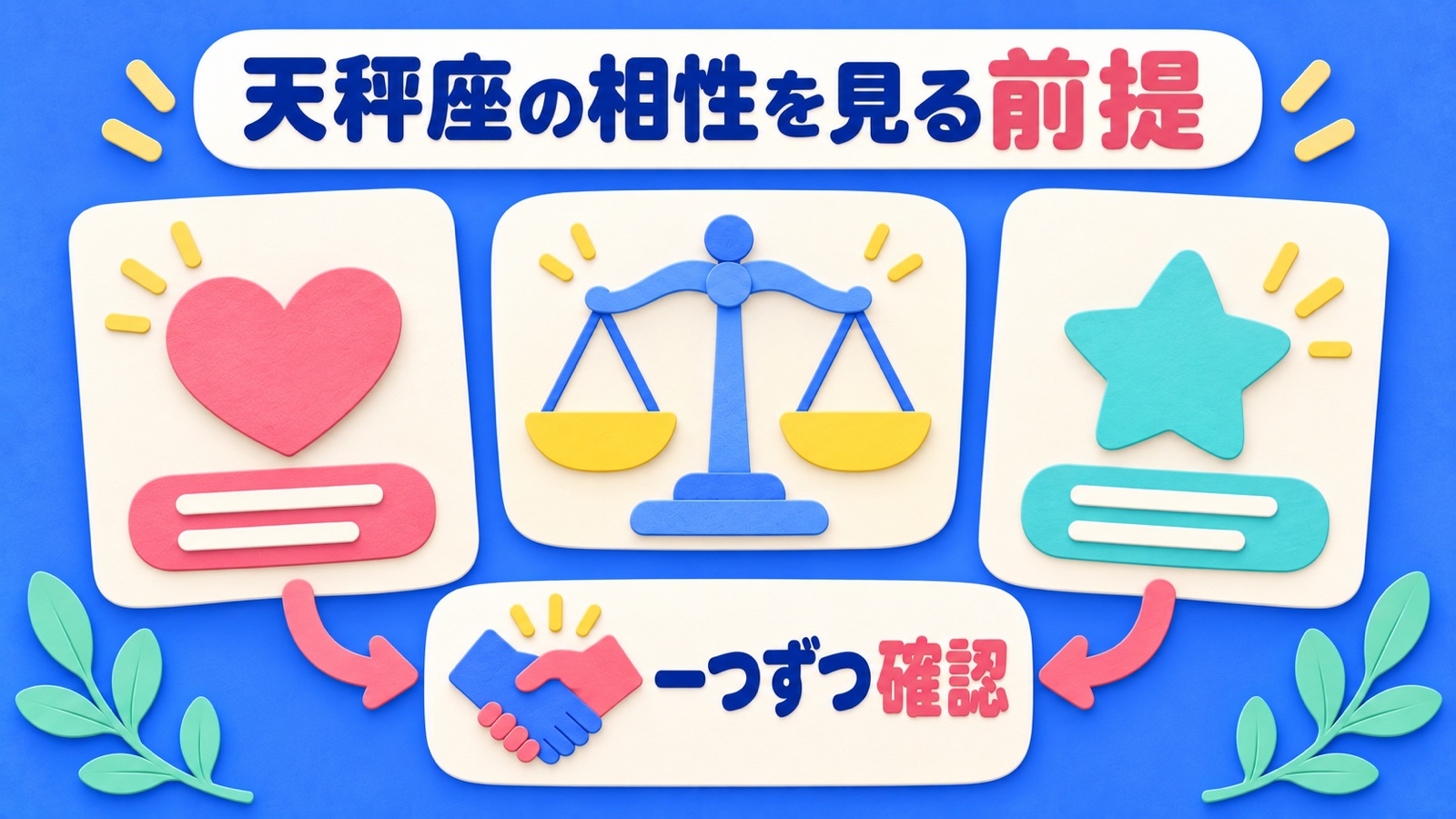 天秤座の相性を見る前提を整理する図