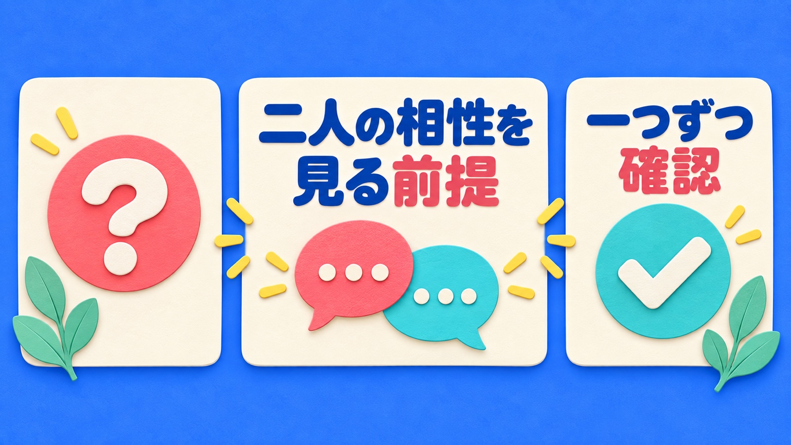 二人の相性を見る前提を整理する図