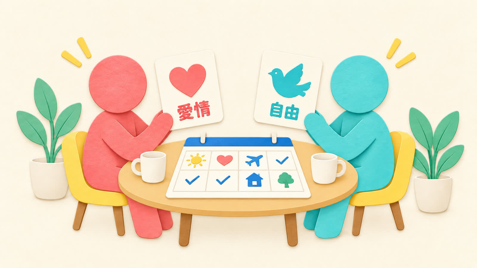 二人の相性を見る前提を整理する図