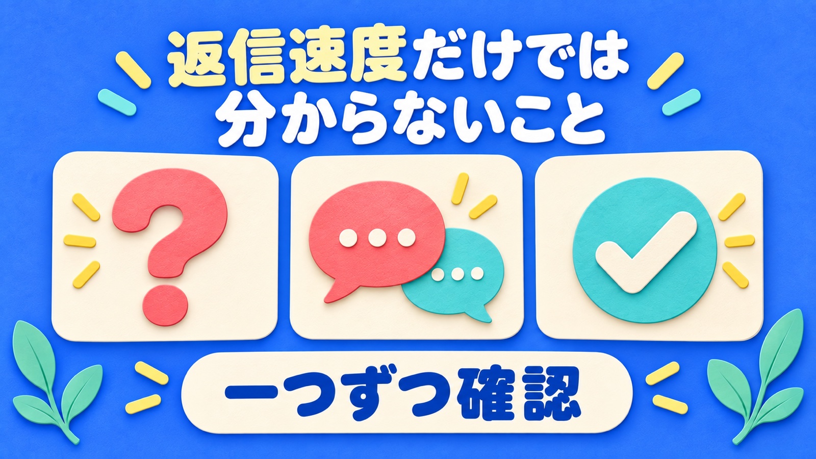返信速度だけでは分からないことを整理する図