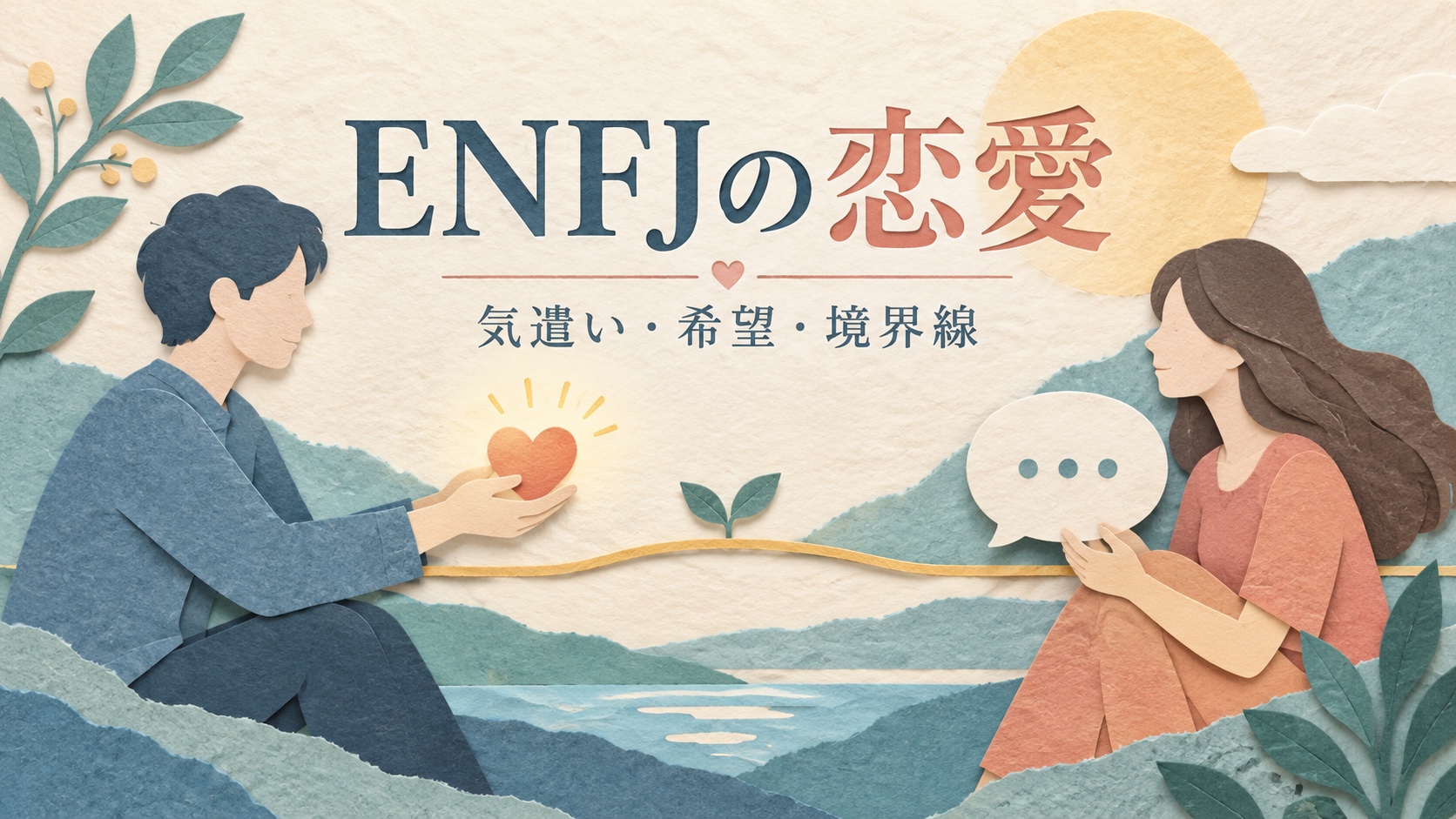 ENFJの恋愛を気遣い・希望・境界線から考えるイメージ
