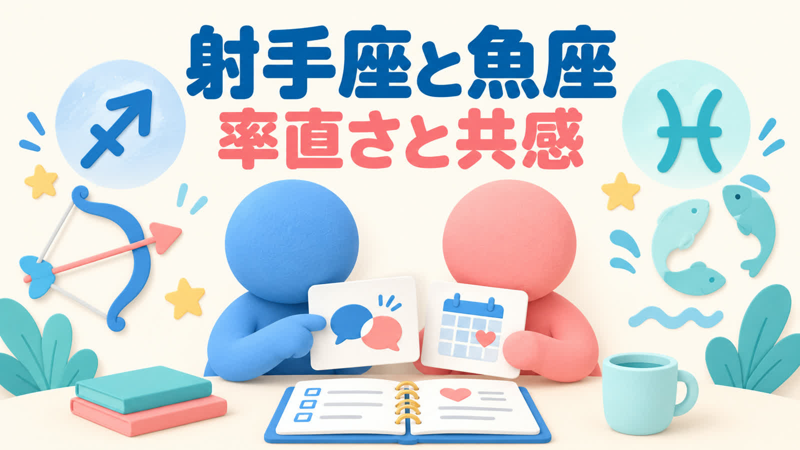 射手座と魚座の相性を率直さと共感から考えるのイメージ