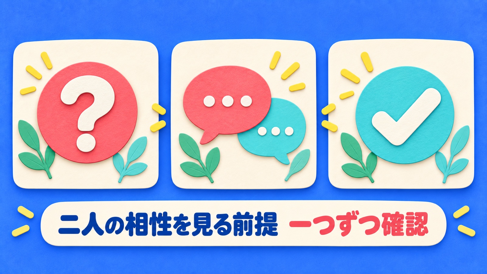 二人の相性を見る前提を整理する図