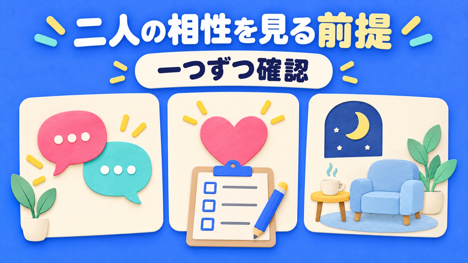 二人の相性を見る前提を整理する図