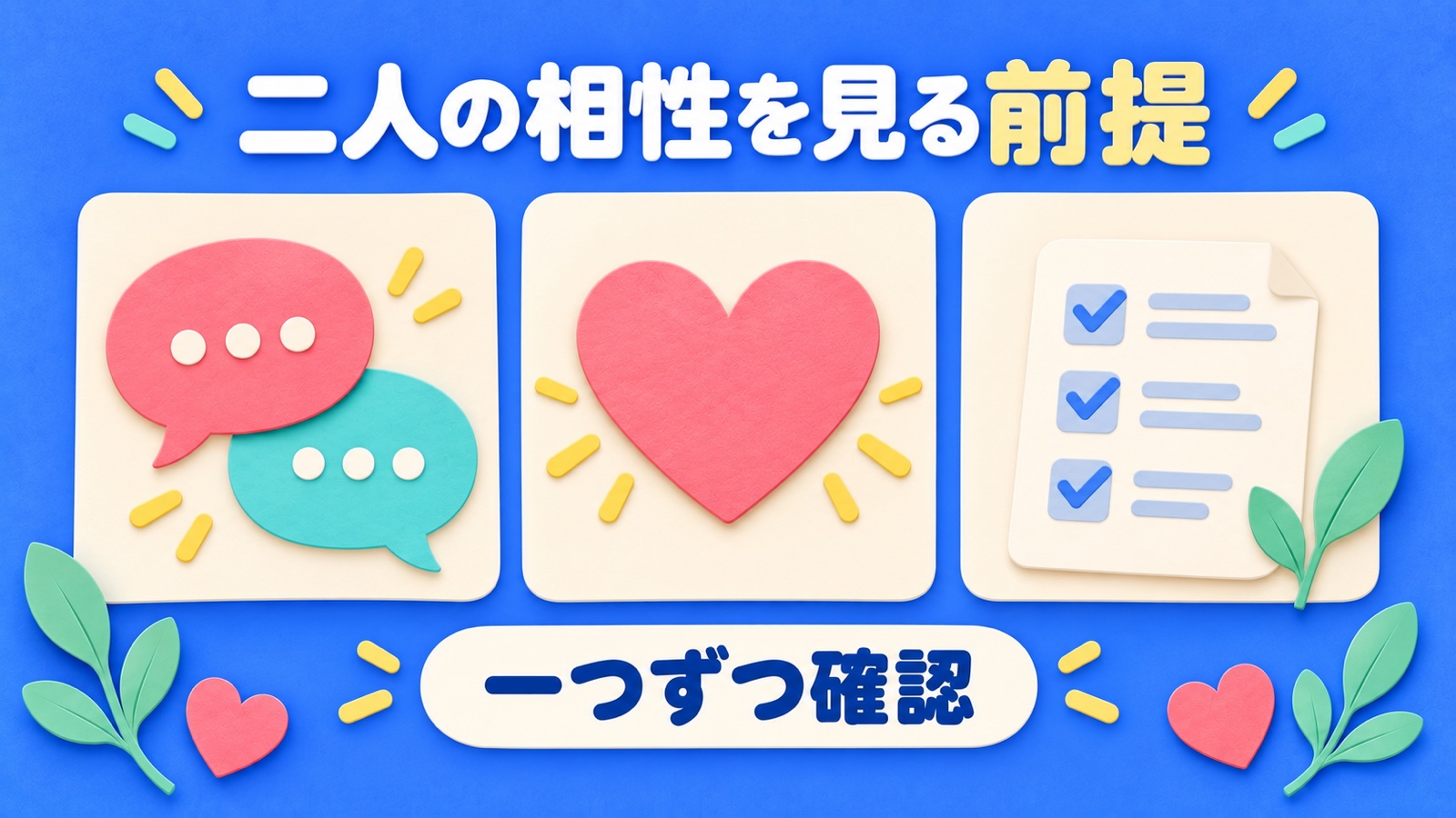 二人の相性を見る前提を整理する図