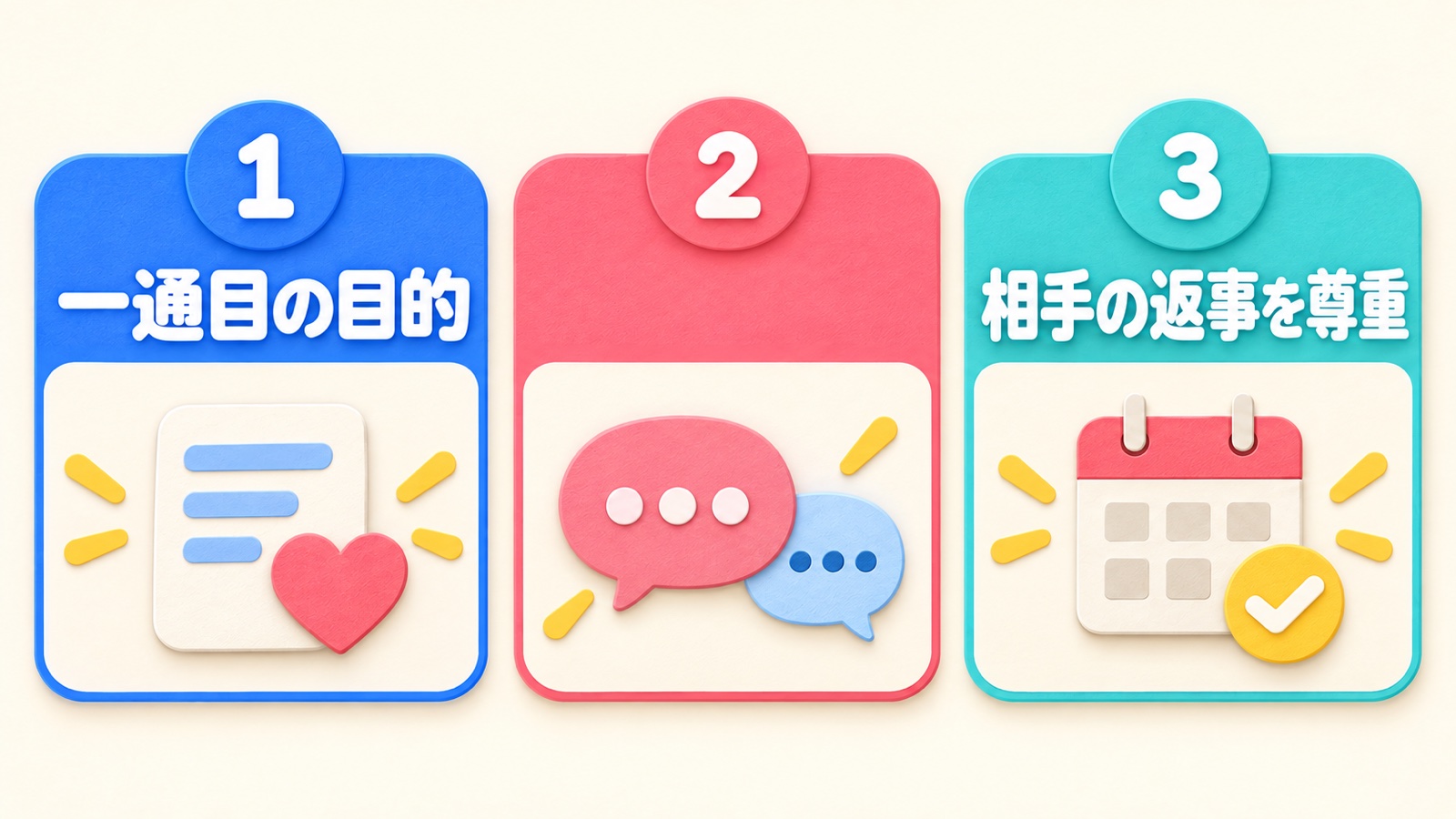 一通目の目的を整理する図