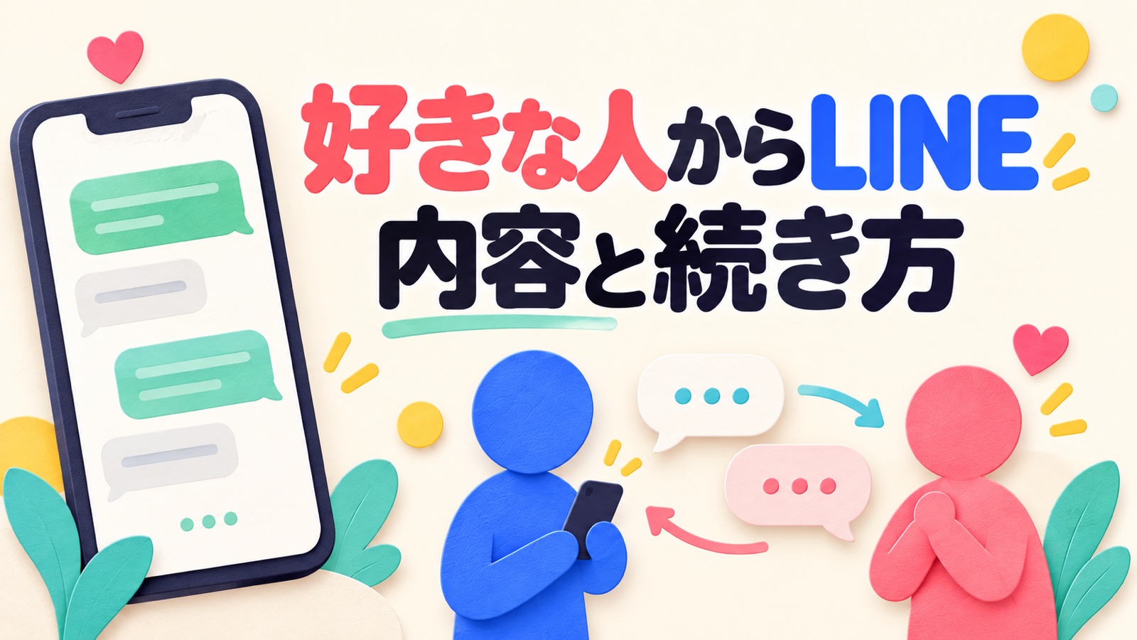 好きな人から届いたLINEの意味を内容と続き方から考えるイメージ