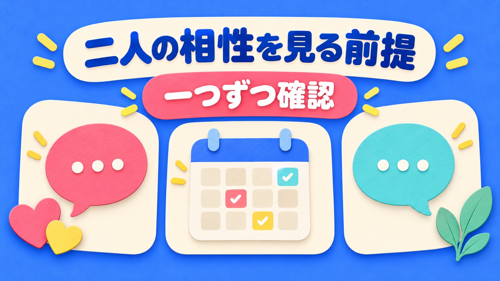 二人の相性を見る前提を整理する図